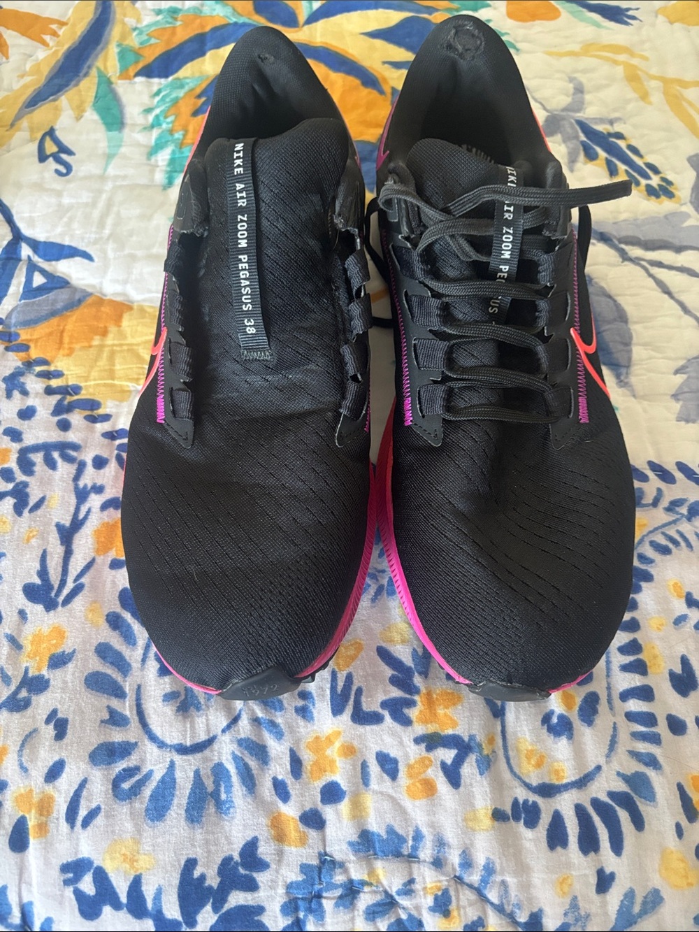Nike Women’s Black Running Shoes with Pink Accents
